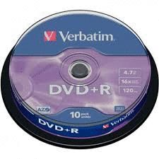 DVD+R VERBATIM 4,7 GR. -BOBINA DE 10- 43498