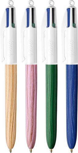 BOLIGRAF BIC 4 COLORS WOOD STYLE 507406