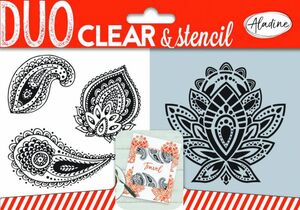ALADINE DUO CLEAR & STENCIL PAISLEY 04317