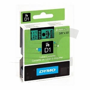 CINTA DYMO D1 9 MM. NEGRE/VERD 40919