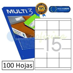 ETIQUETA A-4 MULTI 3 70X50,8 -C. 100 FULLS- 10496
