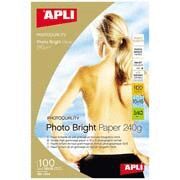 PAPER PHOTO BRIGHT 10X15 APLI 240 G. -P.100- 10953