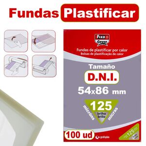 FUNDA PLASTIFICAR FIXO 54X86 125 M. -C.100- 01021400