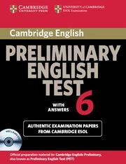 CAMBRIDGE PRELIMINARY ENGLISH TEST 6 SELF STUDY PACK (STUDENT'S BOOK WITH ANSWER
