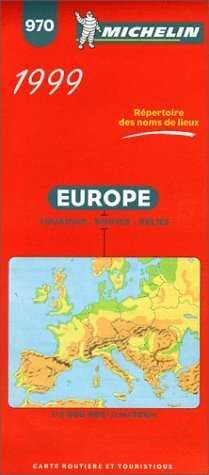 EUROPA  EUROPE  -MAPA  970-  TOURISME. ROUTES. RELIEF.