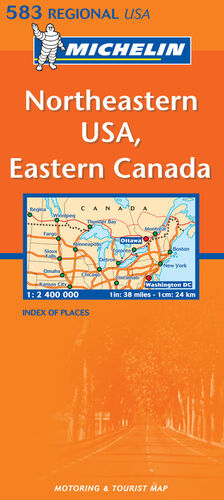 MAPA 583 NORTHEASTERN USA EASTERN CANADA
