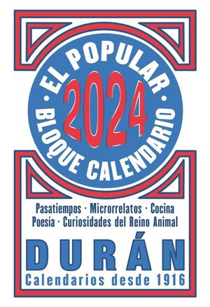 BLOC CALENDARIO DURAN 2024