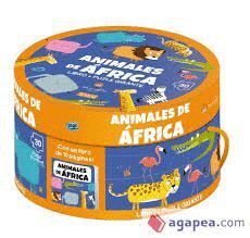 LOS ANIMALES DE AFRICA. CAJAS REDONDAS. CON PUZZLE EDIC. ILUSTRADO (ESPAÑOL)