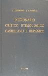 DICCIONARIO CRITICO ETIMOLOGICO CASTELLANO E HISPANICO G-MA
