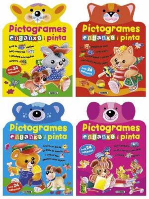 PICTOGRAMES ENGANXA I PINTA (4 TÍTOLS)