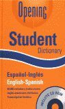 DICTIONARY OPENING STUDENT ESPAÑOL INGLES ENGLISH SPANISH ACD