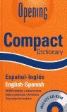 DICTIONARY OPENING COMPACT ESPAÑOL INGLES ENGLISH SPANISH