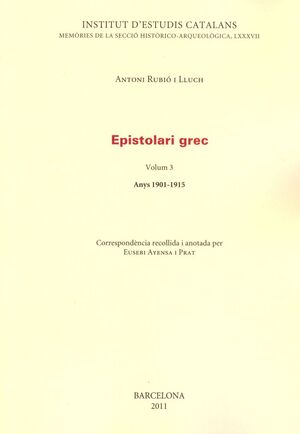EPISTOLARI GREC -VOLUM 3-