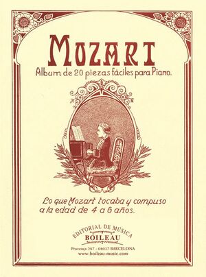 MOZART ALBUM DE 20 PIEZAS PARA PIANO